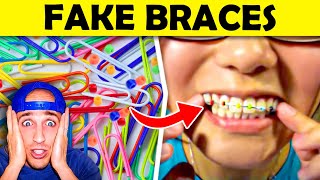 How to make FAKE BRACESOrthodontist Responseis this safe [upl. by Akehs376]