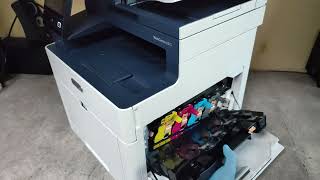 HOW TO REPLACE TONER CARTRIDGES DRUM UNITS AND WASTE TONER BOX ON XEROX WORKCENTRE 6515PHASER 6510 [upl. by Diet]