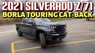 2021 Chevy Silverado Z71 DUAL EXHAUST w BORLA TOURING CAT BACK [upl. by Shwalb]