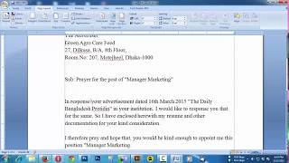 How to create a Job Application Letter [upl. by Attehcram]