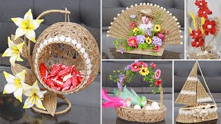 Look so sweet with 6 beautiful jute Showpiece Craft Ideas from scrap [upl. by Subocaj231]