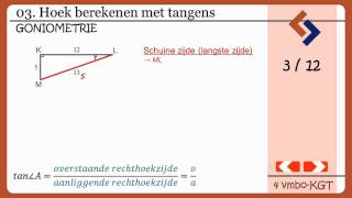 03 Hoek berekenen met tangens Serie goniometrie [upl. by Spieler]