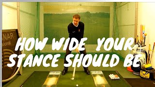 How wide your stance should be for the golf swing  Mark Wood Golf Academy [upl. by Jerry]