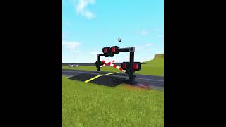 Plane Crazy Railroad Crossing railroadcrossing train planecrazy trainspotting fyp [upl. by Llewxam634]