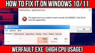 SOLVED Werfaultexe and how to fix it on Windows 11 [upl. by Roel]