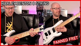 Best Budget 8 String \\ Harley Benton R458MN WH MultiScale 8 string [upl. by Halstead]