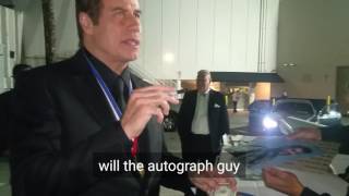 john travolta signing autographs for fans in hollywood [upl. by Eelanaj]