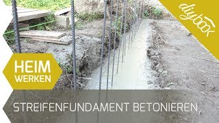 Streifenfundament betonieren [upl. by Adian]