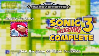 Sonic 3 Complete RetroAchievements Knuckles Completion [upl. by Bev]