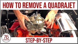 How To REMOVE a Quadrajet Carburetor [upl. by Ennayoj94]