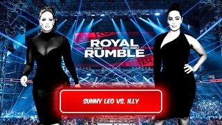 WWE Title Royal Rumble Women’s Match Twins Wrestling Sunny Leo vs Illy wwe royalrumble [upl. by Anerul]