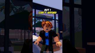 BACON CAN’T AFFORD BILL IN THE RESTAURANT😲😢 robloxshorts roblox [upl. by Hervey]