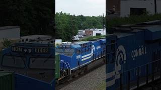 NS 8098 “Conrail” trailing on 24X heritageunit railfan newjersey norfolksouthern train [upl. by Esther]