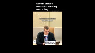 Proposed German draft bill contradicts court rulings [upl. by Delinda]