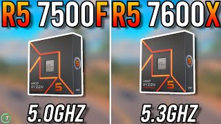 Ryzen 5 7500F vs Ryzen 5 7600X  1080p1440p4K [upl. by Aleekat]