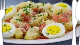 Salade de pomme de terre au saumon fumé [upl. by Ilrebmik]