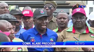 NLC amp TUC Implement Strike in Benin City [upl. by Ynamrej]