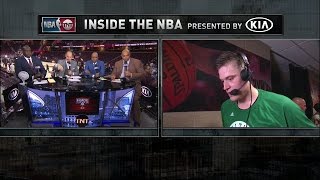 Jonas Jerebko Talks To The Crew After Big Game 3 Win Against Cavaliers  Inside The NBA [upl. by Modesty]