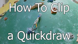 How to Clip Quickdraws Climbing Basics [upl. by Attehcnoc278]