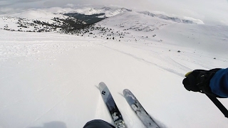 Scenic Ski of the Copper Mountain Back Bowls [upl. by Kilmarx171]