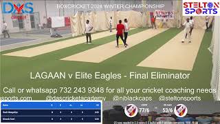 Stelton Sports Indoor Boxcricket 2024 league LAGAAN v Elite Eagles  Eliminator [upl. by Enirrok319]