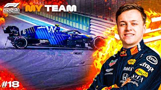 CRASH IN DE LAATSTE RONDE  Formule 1 MyTeam 18 [upl. by Aihtela]