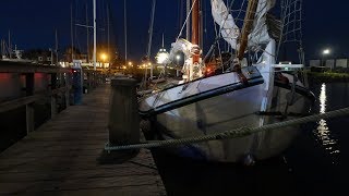 Afmeren in de haven van Lemmer  Lemsteraak Saeftinghe 201904 [upl. by Thurlow]