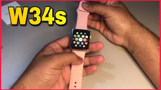 Smartwatch W34s Unboxing e Review [upl. by Oona]