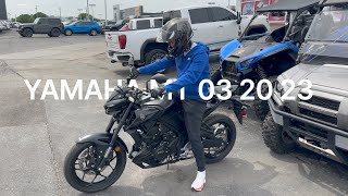 YAMAHA MT 03 2023 RIDE HOME FROM DEALER [upl. by Blodgett136]