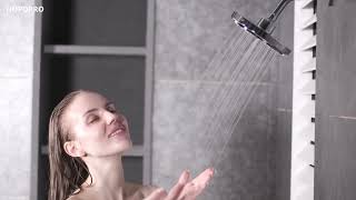 HOPOPRO 7inch Rainfall Spray Shower Head  High Flow with 2in1 Rain amp Massage shower experience [upl. by Proctor]