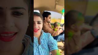 Ayaan gadi chalana sikh raha hai🤪😍haryanvi family couple shortsfeed cutebaby car driving [upl. by Amles]