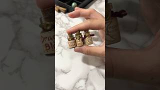 I made bottles of Dragon’s Blood Love Potion and Moon Water miniature miniatures witchy [upl. by Dambro]