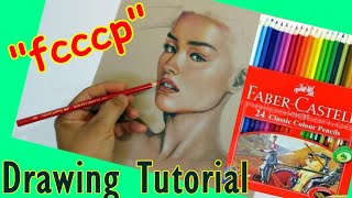 FABER CASTELL CLASSIC Colored Pencil Drawing TUTORIAL  LIZA SOBERANO PART 3  BMDPortraits [upl. by Eentrok]