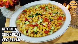 High Protein Chickpea Salad  Chana Salad  Instant Veg Recipe By Fusion Delights [upl. by Priestley]