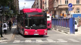 SL Buses at Odenplan Stockholm 2014 [upl. by Eirol]