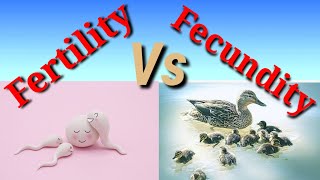 Difference Between Fecundity And Fertility In Hindi Urdu [upl. by Lilith]