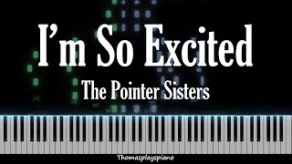 Im So Excited  The Pointer Sisters  Piano Tutorial [upl. by Hardi]