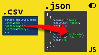 Javascript Conviertimos un CSV a JSON [upl. by Yremrej]