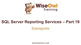 Reporting Services SSRS Part 19  Subreports [upl. by Eseela]