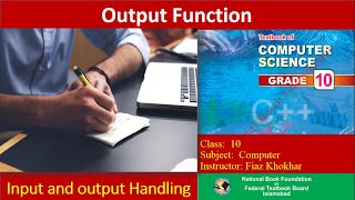 Computer science 10 class federal board unit 3 lecture 1 output functionputs putchar printf [upl. by Mimajneb618]