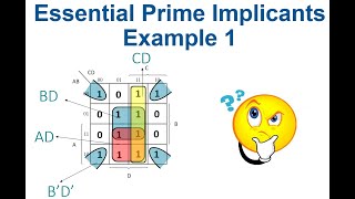 30 Prime Implicant and Essential Prime Implicants  Example 1 [upl. by Adrianna]