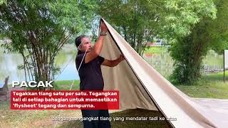 Cara Pemasangan Flysheet Secara Asas Dengan Mudah [upl. by Edahsalof]