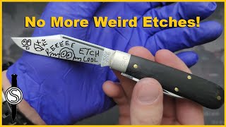 DIY How to Remove Blade Etches from GEC Knives [upl. by Ettenim]