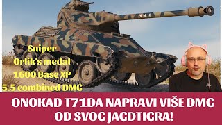 onokad T71DA nparavi više DMG od Jagdtigra u World of tanks partiji  Kursor TV WoT Replay [upl. by Adia]