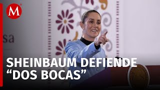 Dos Bocas opera al 80 Sheinbaum “quienes decían que no operaría están equivocados” [upl. by Haiacim]