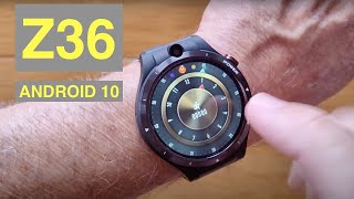 Z36 like LEM15 Android 10 MT6762 Dual Camera 4GB128GB 4G Bluetooth 5 Smartwatch Unbox amp 1st Look [upl. by Reiko]