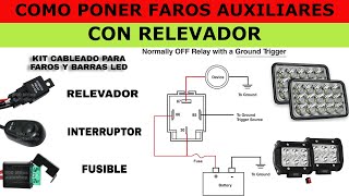 COMO PONER FAROS AUXILIARES CON RELAY [upl. by Yllim]