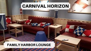 Carnival Horizon Family Harbor Lounge Full Walk Around [upl. by Gayleen]