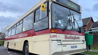 VERY RARE  M261 KWK  Volvo B6 Plaxton Pointer  Hedingham buses  Private Service [upl. by Hadihahs826]