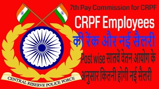 CRPF New Salary as per 7th Pay Commissionकितनी होगी केंद्रीय रिज़र्व पुलिस बल की नई सैलरी [upl. by Sirret]